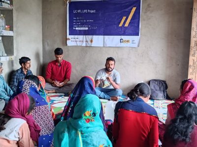 Sanitization workshop with shg members_Dhari block